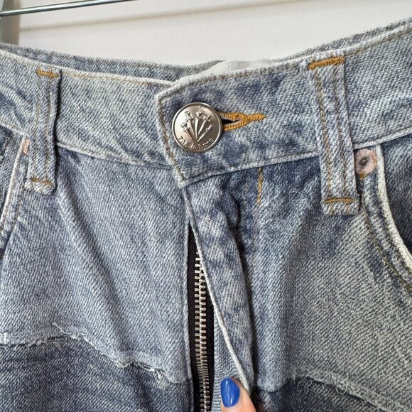 Rag & Bone Miramar Terry Sofie Wide Leg Pant Sweatpant Jeans in Antonia Blue 27 - Picture 7 of 12